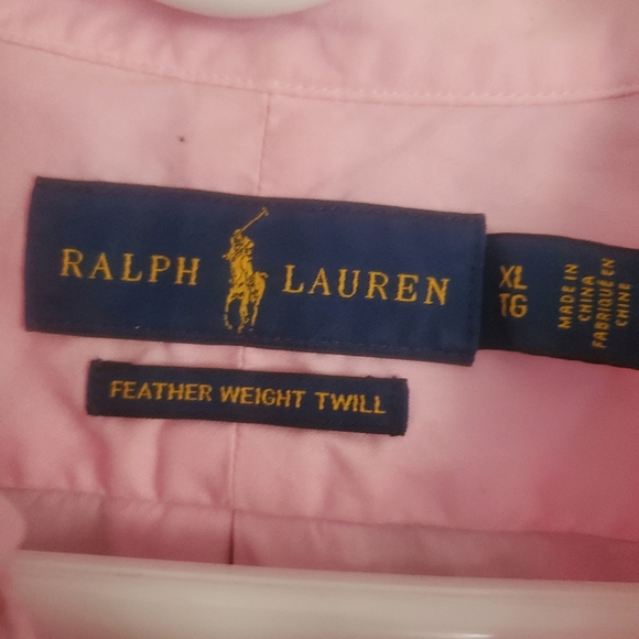RALPH LAUREN MENS XL BUTTON DOWN PINK COLLARD SHIRT - Picture 5 of 6